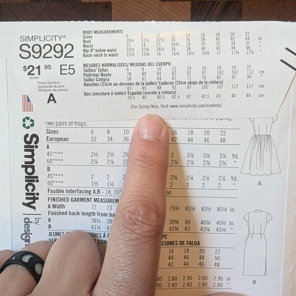 Simplicity 9292 - Patterns by Gertie - Uncut - Sizes 14-22 - Vintage Repro - Picture 3 of 4